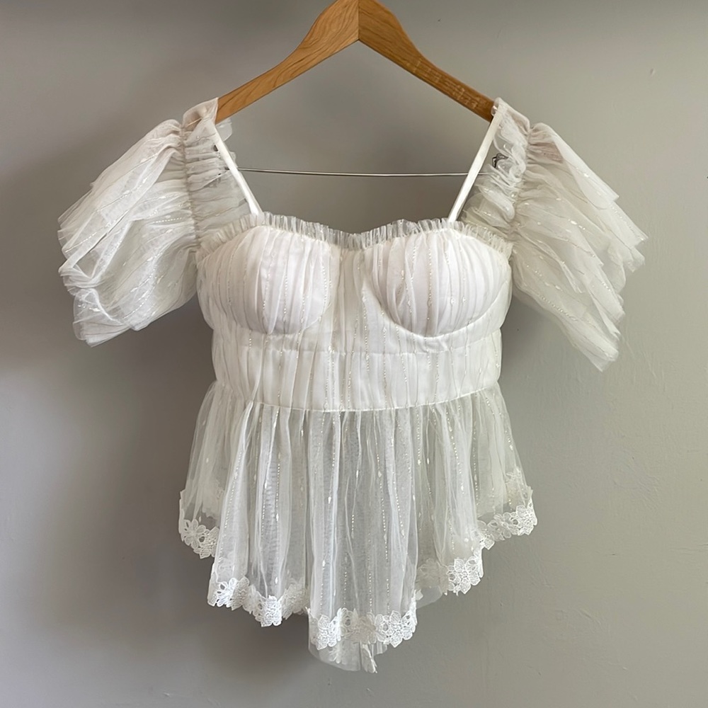 Golden Days Paris off the shoulder top